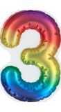 Zelfklevende Folieballon Regenboog 3