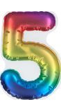 Zelfklevende Folieballon Regenboog 5