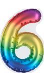Zelfklevende Folieballon Regenboog 6