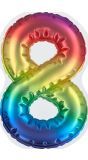 Zelfklevende Folieballon Regenboog 8