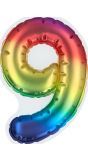 Zelfklevende Folieballon Regenboog 9