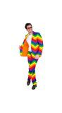 Zigzag Regenboog Kostuum Heren