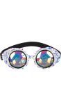 Zilver Pailletten Space Partybril Caleidoscoop