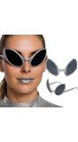 Zilveren Alien Bril Volwassenen