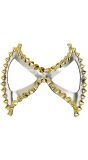 Zilveren Diabolik Sm Oogmasker met Spikes