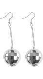 Zilveren Discobal Oorbellen