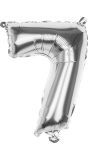 Zilveren Folieballon Cijfer 7