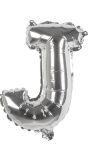 Zilveren Folieballon Letter J