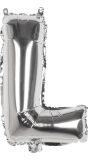 Zilveren Folieballon Letter L