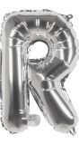 Zilveren Folieballon Letter R