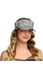 Zilveren Glamour Zonneklep met Diamanten