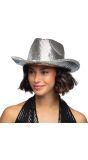 Zilveren Glitter Cowboyhoed Pailletten