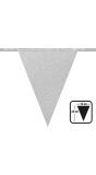 Zilveren Glitter Vlaggenlijn Karton