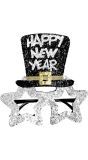 Zilveren Happy New Year Bril