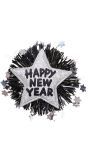 Zilveren Happy New Year Broche