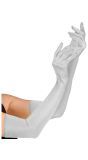 Zilveren Lange Gala Handschoenen