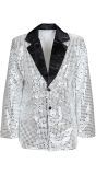 Zilveren Pailletten Jas