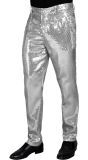 Zilveren Pailletten Party Broek Heren