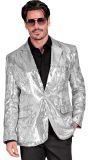 Zilveren Pailletten Party Colbert Heren