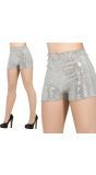 Zilveren Pailletten Shorts 70's Dames