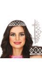 Zilveren Prinsessen Tiara met Edelstenen Dames