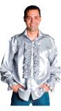 Zilveren Rouches Blouse Mannen