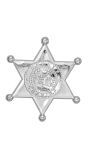 Zilveren Sheriff Ster Speld