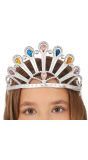 Zilveren Tiara met Edelstenen Kinderen