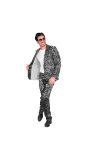Zilveren Tijgerprint Kostuum Heren