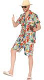 Zomerse Multicolor Flower Outfit Heren