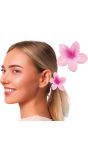 Zomerse Roze Bloem Haarclip 8cm