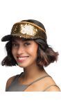 Zonneklep met Gouden Pailletten