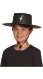 Zorro Bandiet Zwarte Hoed Kind