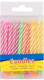 Zuurstok Gekleurde Taartkaarsjes 24 Stuks