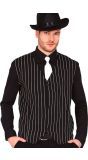 Zwart 20's Gangster Vest Heren