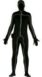 Zwart Black Light Lichtgevende Morphsuit