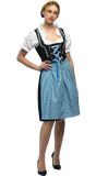 Zwart Blauwe Oktoberfest Dirndl