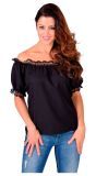 Zwart Blousje met Vrije Schouder Dames