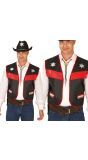 Zwart Cowboy Vest Volwassenen
