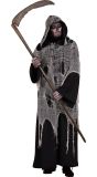 Zwart Ecru Magere Hein Gewaad met Capuchon Heren Halloween