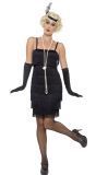 Zwart Flapper Jurkje Dames