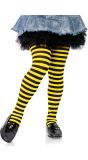 Zwart Geel Gestreepte Panty Kind