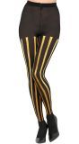 Zwart Goud Gestreepte Panty