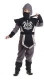 Zwart Grijs Ninja Kostuum Kind