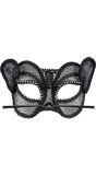 Zwart Kanten Oogmasker Kat