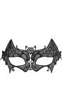 Zwart Kanten Vleermuis Oogmasker