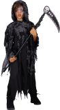 Zwart Magere Hein Kostuum met Zeis Jongens Halloween