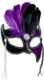 Zwart-Paars Gala Oogmasker