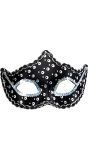 Zwart Pailletten Rialto Oogmasker