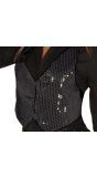 Zwart Pailletten Vest Dames